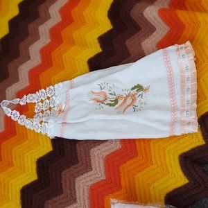 Hand embellished decorative hand towel